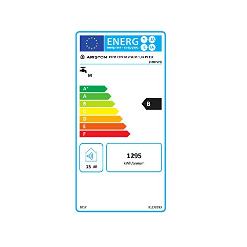 Ariston 3700509 Termo Eléctrico, 1800 W, 50V, Slim 50 L