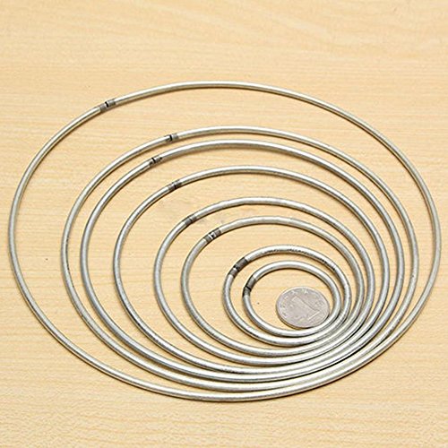 Aro de metal redondo de 1 tamaños de diámetro para colgar en la pared, macramé, manualidades, aros para mandelas de Spirit Shields, decoración para el hogar (120 mm)