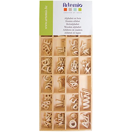 Artemio Alfabeto Legno 162/Pkg-Natural. 51"