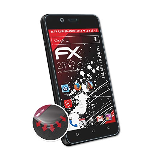 atFoliX Anti-Choque Lámina Protectora de Pantalla Compatible con Allview P4 Pro Antichoque Película Protectora, antirreflectante y Flexible FX Película Protectora (3X)