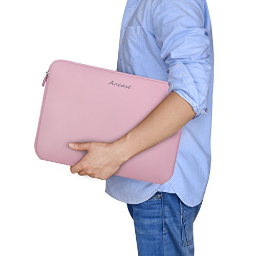 Aucase 11-15,6 Pulgadas Funda para Ordenadores Portátiles, Funda Protectora Neopreno para Hombre y Mujer (15,6 Pulgadas, Bebé Rosa)