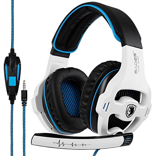 Auriculares SADES SA810 Xbox One PS4 Stereo Gaming con micrófono y cancelación de Ruido y Control de Volumen para la Nueva Xbox One/PC/Mac / PS4 / Table/Phone