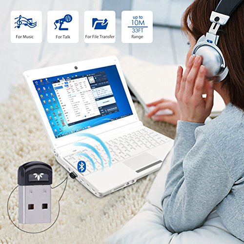 Avantree DG40S Bluetooth USB PC, Adaptador Dongle Bluetooth 4.0, con Tecnología BLE para Mando PS4, Mando Xbox One S, Auriculares, Altavoz, Teclado en Ordenador de Windows 10, 8, 7, XP, Vista