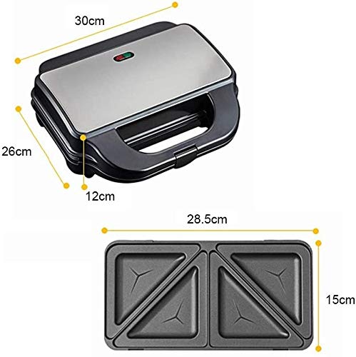 aycpg Antiadherente Wafflera Sandwich del Hierro con el Control de Tostado Luces indicadoras diseño Compacto Easy Clean Tienda y for el Desayuno, el Almuerzo o Snacks