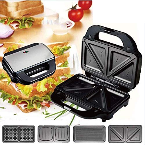 aycpg Antiadherente Wafflera Sandwich del Hierro con el Control de Tostado Luces indicadoras diseño Compacto Easy Clean Tienda y for el Desayuno, el Almuerzo o Snacks