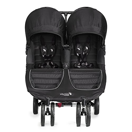 Baby Jogger City Mini Gemelar - Silla de paseo, color negro/gris