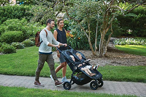 Baby Jogger City Mini Gemelar - Silla de paseo, color negro/gris