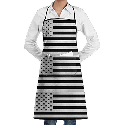 Babydo Delantal De Chef American Flag Platinum Restaurante Unisex Delantales De Chef Delantal De Chef De Grado Profesional Cocina BBQ Mujeres Fiesta Deluxe Hombres 'S