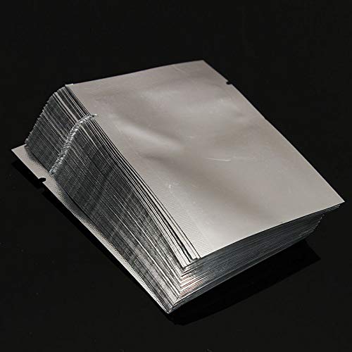 Baifeng 100pcs Calor Sello Bolsas Almacenaje Aluminio Metalizado Selladora Al Vacío Bolsas Calidad Alimentaria para Nueces - 7x10CM