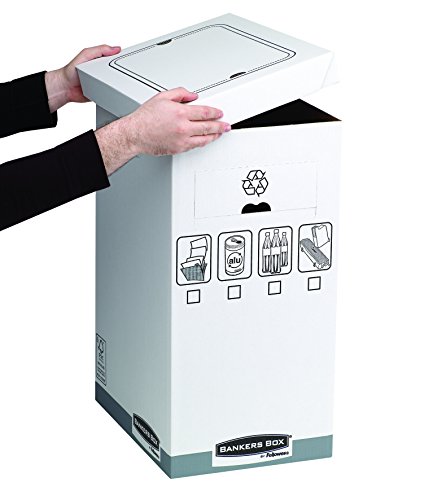 Bankers Box System - Papelera de reciclaje, blanco