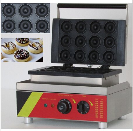 BAOSHISHAN 220V NP-5 Acero Inoxidable 12 Piezas Mini Donuts Baker CE Certificación