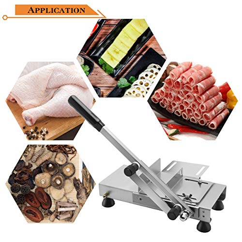 BAOSHISHAN Máquina de cortar carne manual de acero inoxidable cortador de pollo pato pescado cordero, carne de cordero, hierba ginseng cortador de alimentos para uso doméstico ST-500B