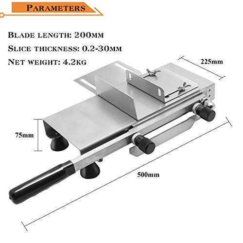 BAOSHISHAN Máquina de cortar carne manual de acero inoxidable cortador de pollo pato pescado cordero, carne de cordero, hierba ginseng cortador de alimentos para uso doméstico ST-500B