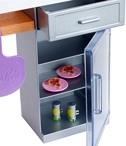 Barbie Quiero Ser Pizza Chef, accesorios de cocina (Mattel FXG39)