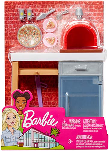 Barbie Quiero Ser Pizza Chef, accesorios de cocina (Mattel FXG39)