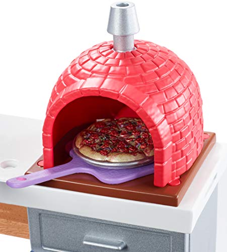 Barbie Quiero Ser Pizza Chef, accesorios de cocina (Mattel FXG39)