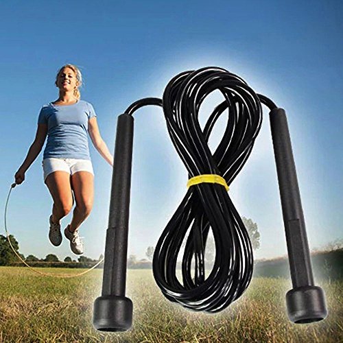 Barley33 Deportes Fitness Saltar la Cuerda Saltar Las huevas PVC Alambres de Acero Saltar Las Cuerdas Longitud Ajustable