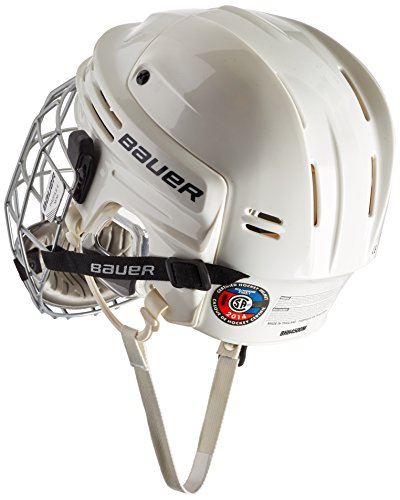 Bauer Eishockeyhelm 4500 Combo mit Gitter - Casco de Hockey sobre Hielo, Color Blanco, Talla m