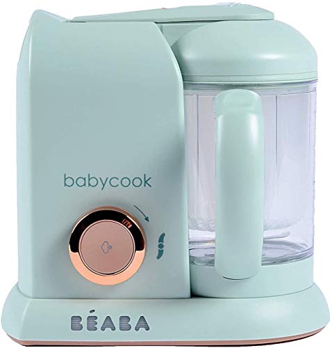 Béaba Babycook Solo Robot de cocina infantil 4 en 1, Tritura, cocina y cuece al vapor, Cocción rápida, Comida casera y deliciosa para bebés y niños, Comida variada para tu bebé, Verde (Matcha)