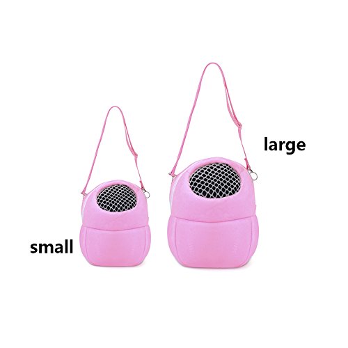 Beito 1Pc Erizo Mochila de hámster Rata Conejo del Animal doméstico Erizo de Dormir Caliente Bolso Colgante Respirable salientes Bolsos de Viaje (Rosa)