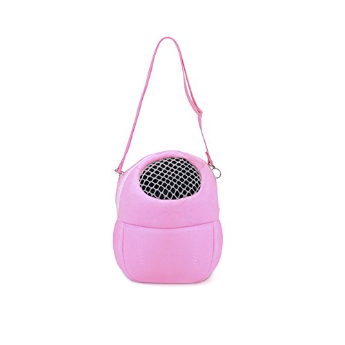 Beito 1Pc Erizo Mochila de hámster Rata Conejo del Animal doméstico Erizo de Dormir Caliente Bolso Colgante Respirable salientes Bolsos de Viaje (Rosa)