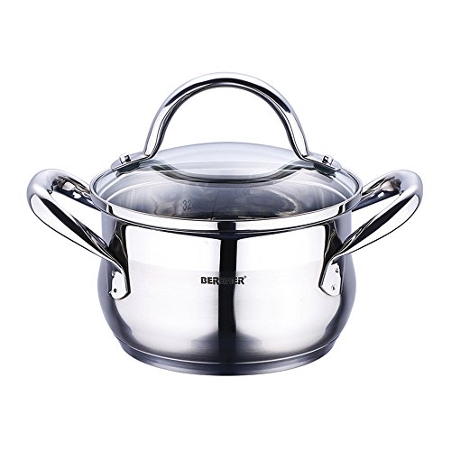 Bergner Gourmet Cacerola, Acero Inoxidable, 20 cm-3,3 L