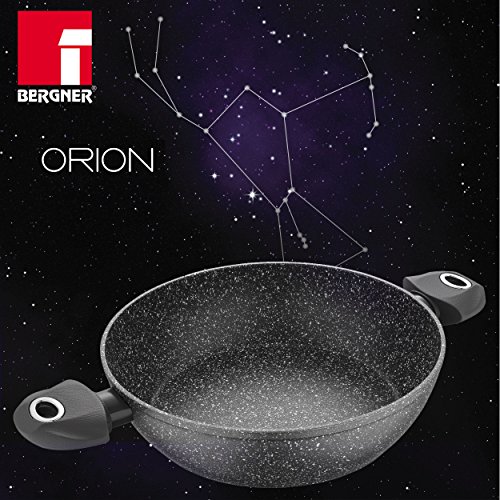 Bergner Orion Cacerola, Aluminio Forjado, Gris, 28 cm