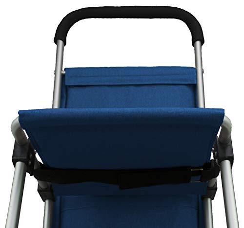 Bergs Carro de la Compra de Aluminio con Asiento Azul