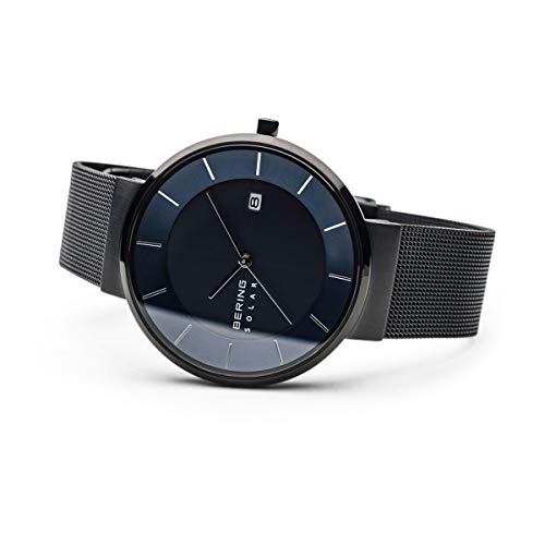 BERING Reloj Analógico para Hombre de Energía Solar con Correa en Acero Inoxidable 14639-227