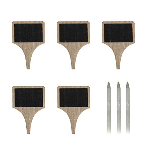 BESTonZON 5pcs Pizarra Pequeña Vertical Nombre de Mini, Mini Pizarra Tablero con Soporte Tablero et 3pcs Marcadores, para Mostrador de Precio, Candybar de Mesa de Boda, Planta de Nombre