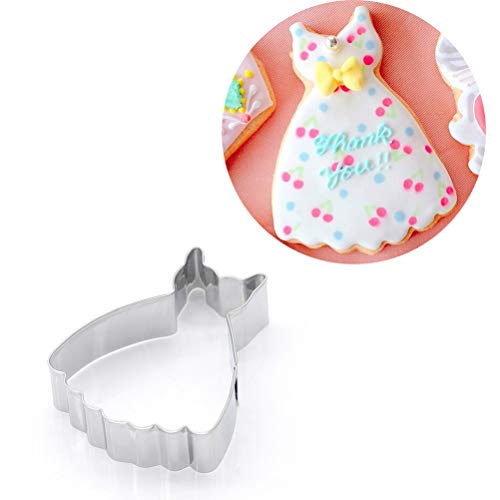 BESTonZON 9 UNIDS Creativo Falda Vestido de la Forma Cortador de Galletas de Acero Inoxidable Biscuit Fruit Cake Moldes Cocina Hornear Herramientas