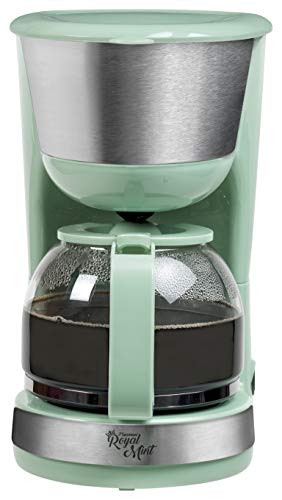 Bestron Cafetera con Placa Térmica, Royal Mint, Para Café de Filtro Molido, 10 Tazas, 1000 W, Verde menta