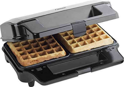 Bestron Parrilla Sandwichera 3 en 1, Revestimiento Antiadherente, 900 W, Negro