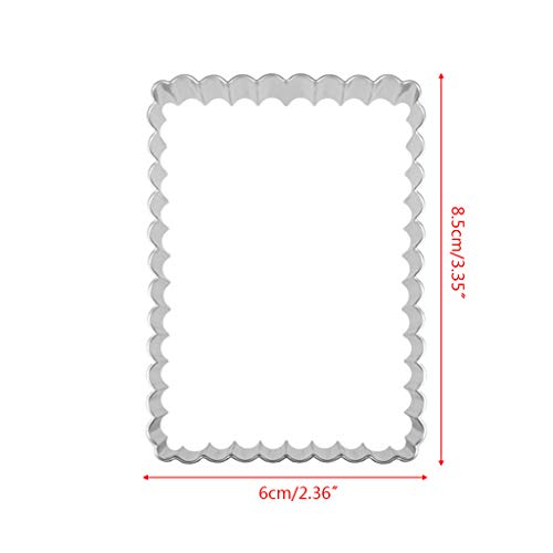 Besttse Molde rectangular para galletas, pasteles, azúcar, pasteles, galletas, bricolaje, herramienta de decoración para hornear