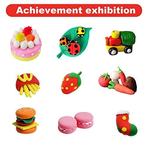 BESTZY Herramientas de Plastilina Inteligentes, 37 Plastico Moldes Juegos de Imitación Juguetes Educativos para Niños