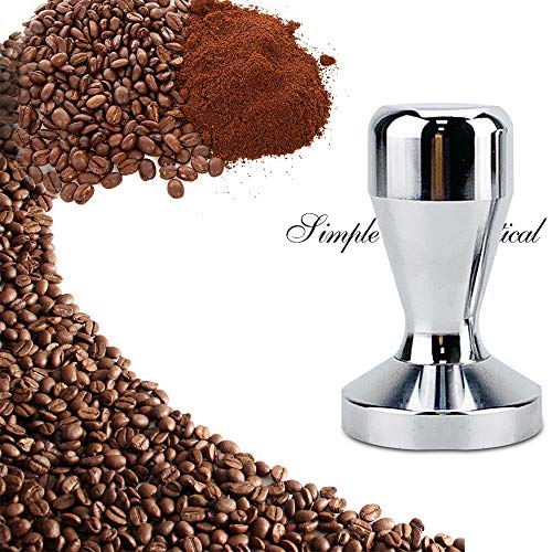 BEYAOBN Café Tamper,51mm Acero Inoxidable Prensador para Café Base Plana con Base de Silicona