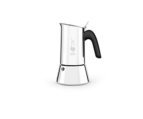 Bialetti Cafetera Italiana Espresso (No Inducción), Acero, 2 Tazas, Plata