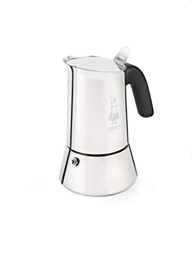 Bialetti Cafetera Italiana Espresso (No Inducción), Acero, 2 Tazas, Plata