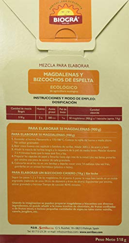 Biográ Mezcla Para Hacer Magdalenas Y Bizcocho 510G Biogr Biográ 300 g