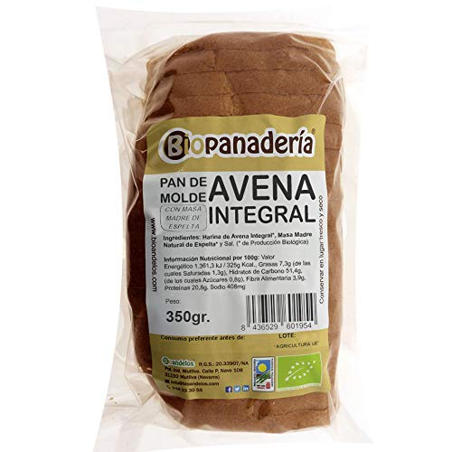 Biopanadería Pan de Molde de Avena Integral con Masa Madre de Espelta Ecológico Gourmet