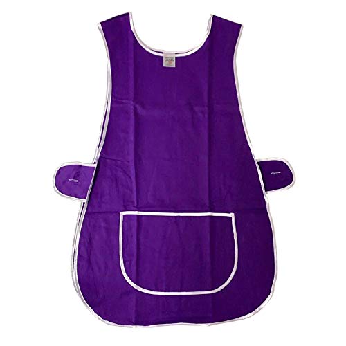 BITALY - Delantal universal para mujer, para cocina, catering, barra, bolsillo pequeño, mediano, grande, XL, XXXL, XXXL, tamaños 3XL (morado, XXXL)