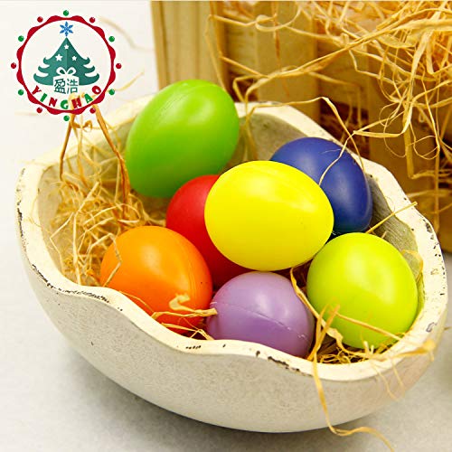 BJ-SHOP Huevo de Pascua,Huevos Rellenos el Plastico 36piezas 3cm Jumbo Huevos de Pascua Juguetes Favores de Partido Caza Sorpresa de Huevo de Pascua