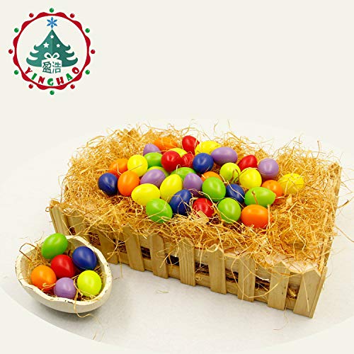 BJ-SHOP Huevo de Pascua,Huevos Rellenos el Plastico 36piezas 3cm Jumbo Huevos de Pascua Juguetes Favores de Partido Caza Sorpresa de Huevo de Pascua