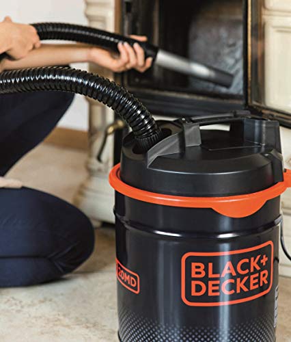 Black+Decker BXVC20MDE Aspirador de Cenizas (900 W, 18 l) con Función de Soplado
