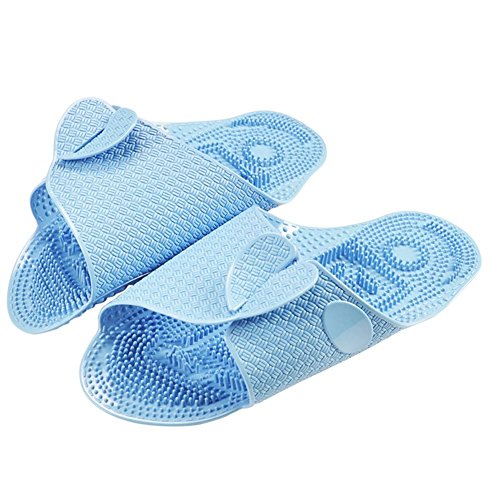 Bluelover Unisex Al Aire Libre Zapatillas De Playa Antideslizante Masaje Portátil Plegable Suela Gruesa Nadar - Azul - S