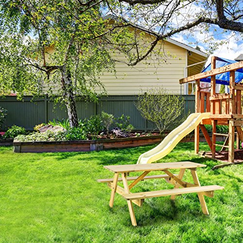 Blumfeldt Picknickerchen Mesa de Picnic para niños (Mesa de Juegos con Asientos, Resistente a Intemperie, Madera de Pino)