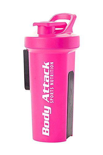 Body Attack Sports Nutrition GA - Coctelera (1000 ml), color rosa