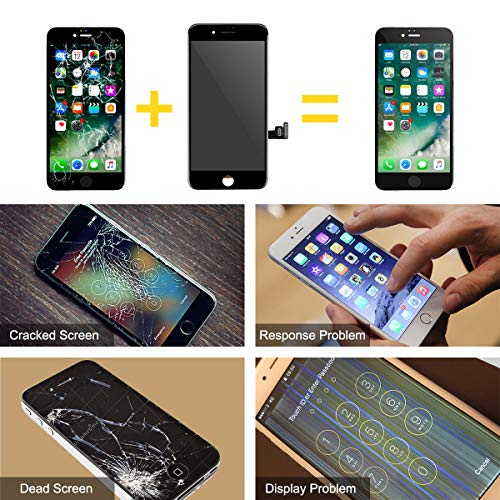 bokman LCD Pantalla para iPhone 8 Plus, Táctil LCD Reemplazo con Herramientas de Reparación(Negro)