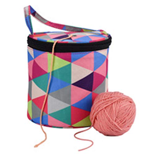 Bolsa De Lana para Tejer Bolsa De Almacenamiento De Lana Bolsa De Ovillos Organizador para Lanas Bolso De Crochet Bolsa De Crochet Bolsa De Tejer Bolso para Madejas De Hilo Ganchos (Multicolor)