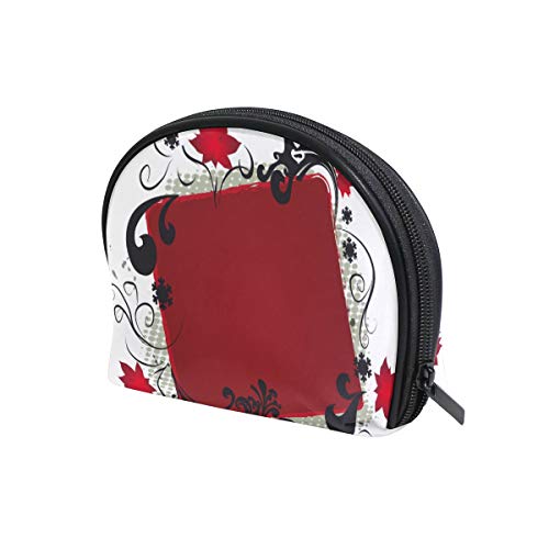 Bolsa de maquillaje de tela cruzada, forma de concha pequeña, bolsa de aseo, almacenamiento de viaje para mujeres con forma de remolino